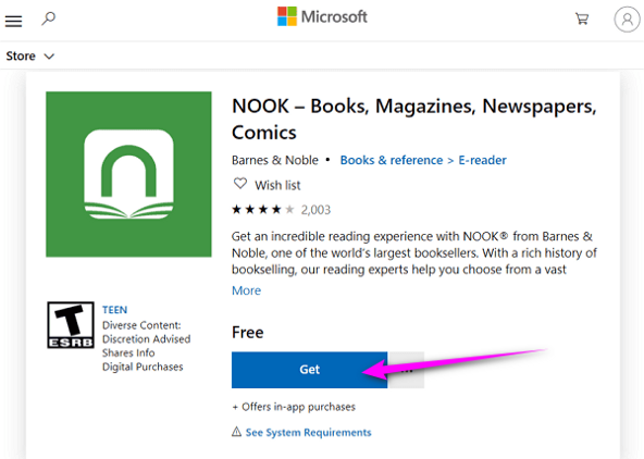 How to download nook books from library
