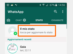 Come cambiare lo stato su whatsapp